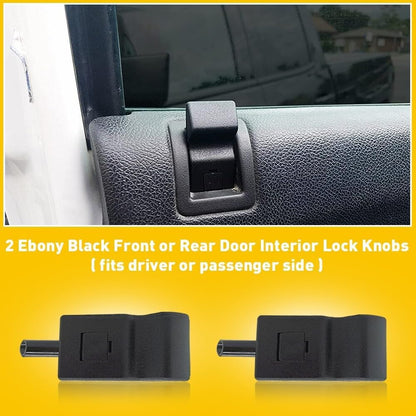 ya 5 8.10 4PC Door Lock Knob Front Rear Black for 2007-13 Chevy for GMC for Yukon for Silverado for Sierra