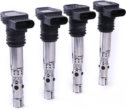 ya 9 10.24 4Pcs Ignition Coil for VW for JETTA for Golf for Audi A4 A6 for SEAT Leon 1.8T #06B 905 115 R#