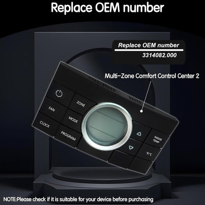 ya 10 9.16 baidi Black 10-Button? 3314082.000 RV Multi-Zone Comfort Control Center II Thermostat