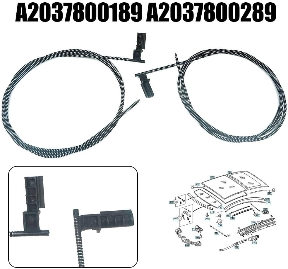 ya 5 8.10 Sunroof Sunshade Roller Blind Cables for Mercedes C W203 Coupe 2000-2007