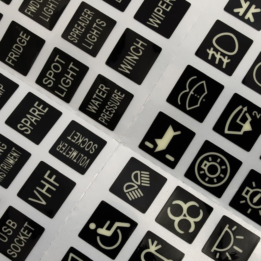 ya 23 10.7 baidi Switch Sticker Labels Decal Label Boat Truck Marine 132pcs Parts Night