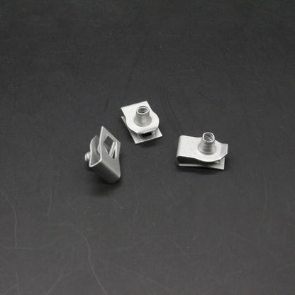ya 5 8.10 10Pcs Silver Front & Rear Bumper Extruded U Nut Retainer Clip 11513599 for GM