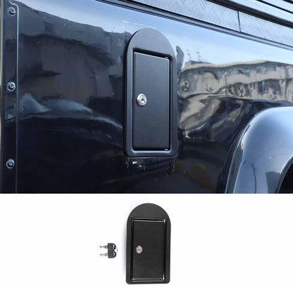 ya 5 8.10 Black Alloy Fuel Cap Safety Lock Cover for for Land Rover for Defender 2004-2019