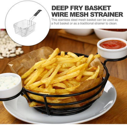 ya 14 9.20 baidi Set of 2 Stainless Steel Frying S n Strainer Basket with Handle-1