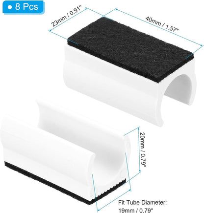 ya 26 10.21 baidi 8pcs U Chair Leg Caps, 19mm U Shaped Chair Leg Floor Protector Tangle, White