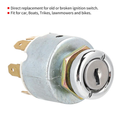 ya 5 8.10 12V Ignition Switch with 2 Keys Universal Accessory for Boat Car Lawnmower Don