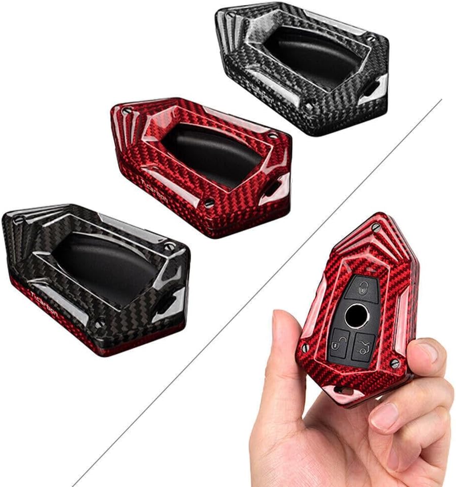 ya 5 8.24 baidi for Mercedes-benz C CLA CLS CLK GLK GLA GLC Carbon Fiber Key Fob Case Cover