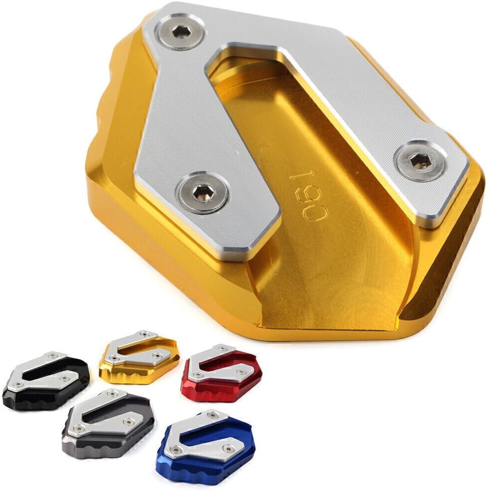 ya 2 8.15 Kickstand Side Stand Extension Pad Fit for Yamaha MT-07 14-18 XSR700 2016-2017 Gold