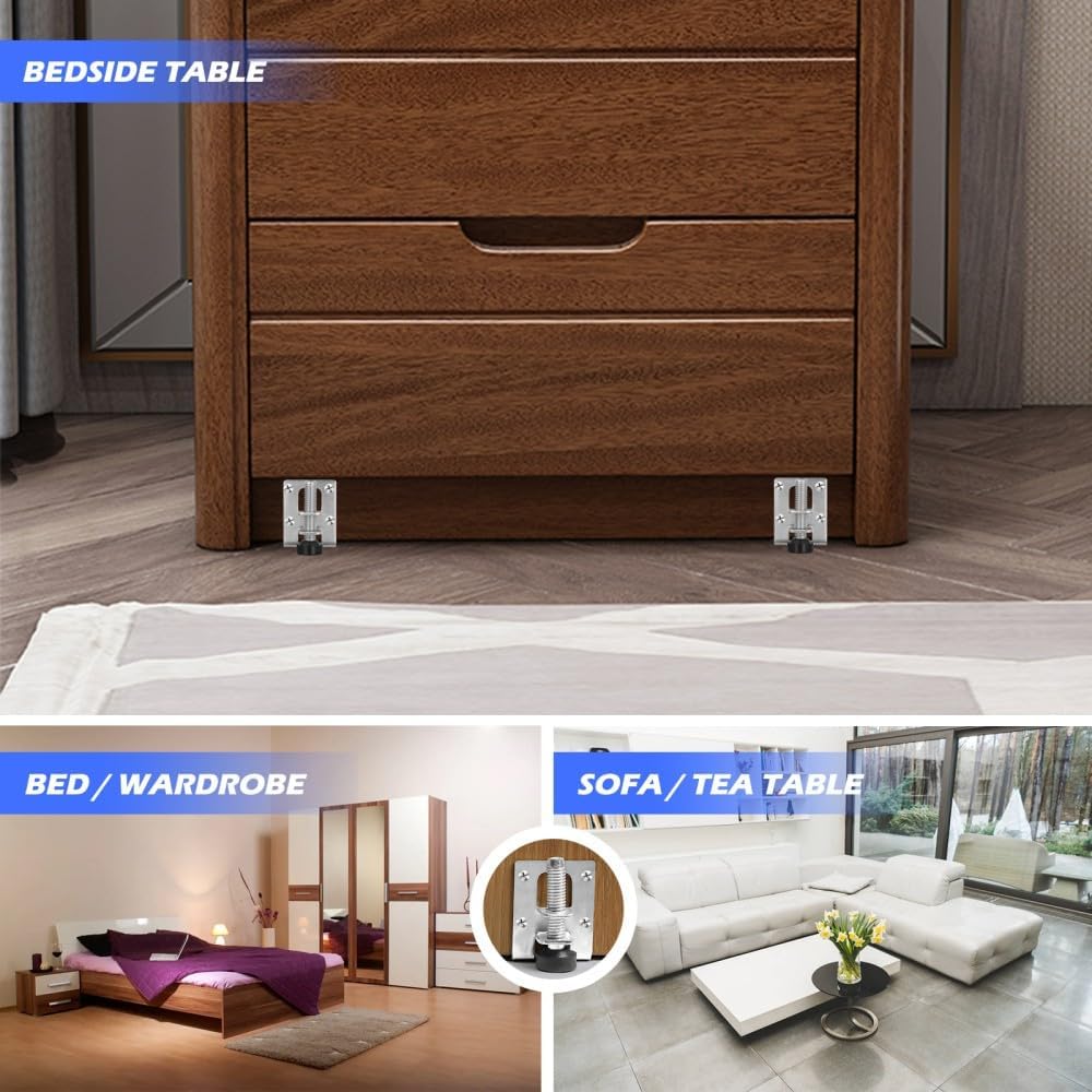 ya 26 10.21 baidi 2 Count Furniture Leg Leveler Table Levelers Adjustable Legs Leveling Feet