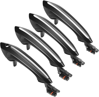 ya 10 9.16 baidi Black Exterior Door Handle W/LED Comfort Access for BMW F06 F07 F10 F11 F12 F13