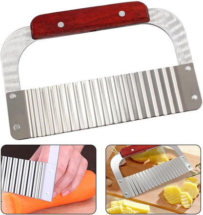 ya 14 9.20 baidi Convenient Stainless Steel Wave Potato Cutter for Quick Salad Preparation-1