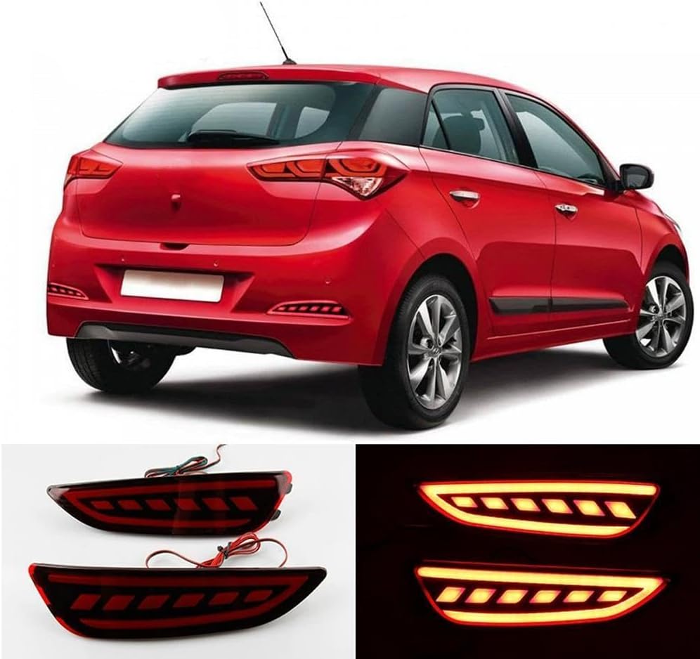 ya 4 8.8 for Hyundai Accent Hatchback 2012-2017 Lights LED Rear Fog Lights/Brake warning