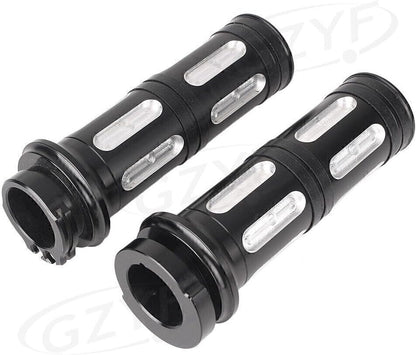 ya 6 8.24 baidi 2X CNC 1 Handlebar Hand Grips for Harley Touring Road Street Glide 1996-2007