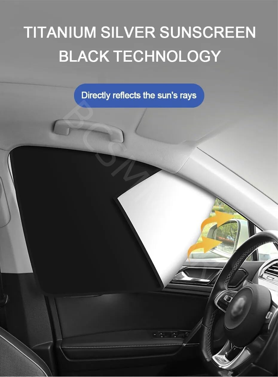 ya 11 9.14 baidi4pcs Magnetic Car Side Front Rear Window Sun Shade Cover Shield UV Protection