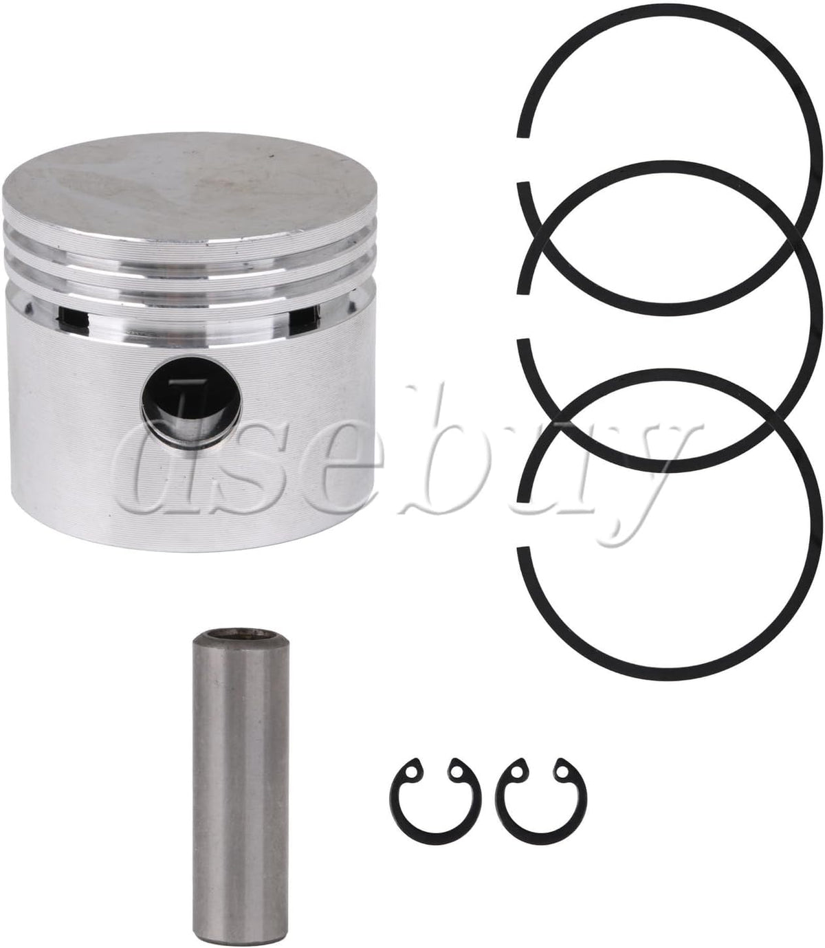ya 26 10.21 baidi 4 Sets Piston with Oil Gas Rings Piston Pin and Circlips for 47 Air Compressor