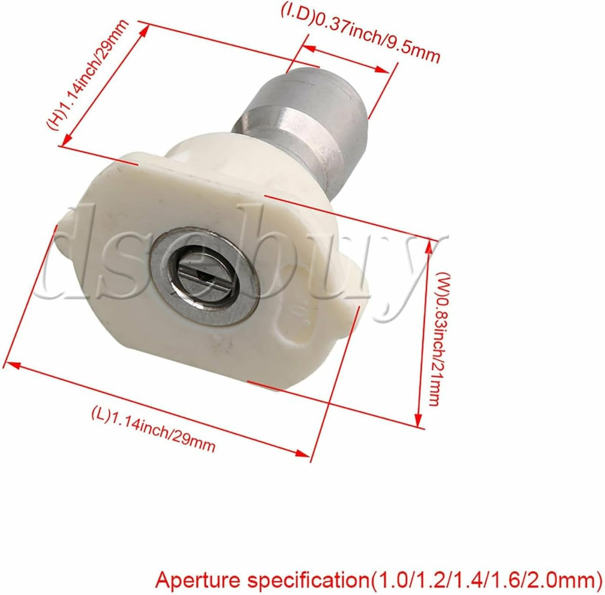 ya 26 10.21 baidi 10PCS 40 De High Pressure Spray Nozzle Nozzles Tips 1.0/1.2/1.4/1.6/2.0mm
