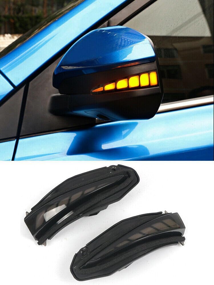 ya 4 8.14 LED Smoked Sequential Side Mirror Turn Signal Lights for 15-19 for Toyota Highlander