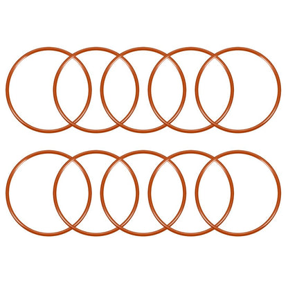 ya 13 9.15 baidi Silicone O-Ring 55mmx50.2mmx2.4mm VMQ Seal Rings Sealing Gasket Red 10PCS