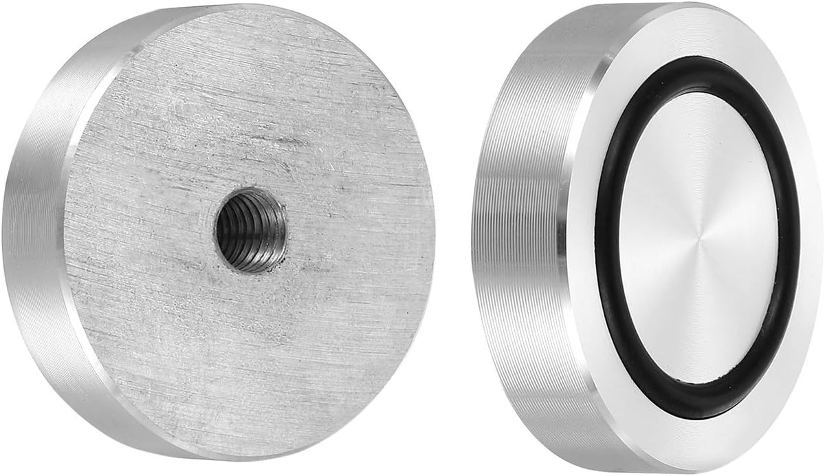 ya 26 10.21 baidi M8 40mm / 1.6 Dia 10mm Aluminum Disc Glass Top Adapter with Rubber Ring 4pcs-2