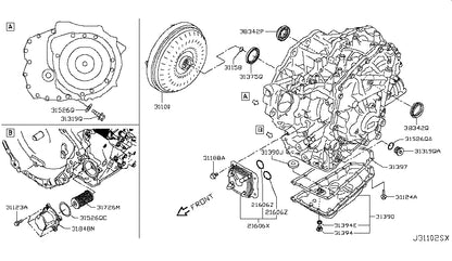 ya 8 8.24 baidi for Nissan RE0F10D JF016E JF017E Trans Oil Cooler Assy (21606-28X0B)