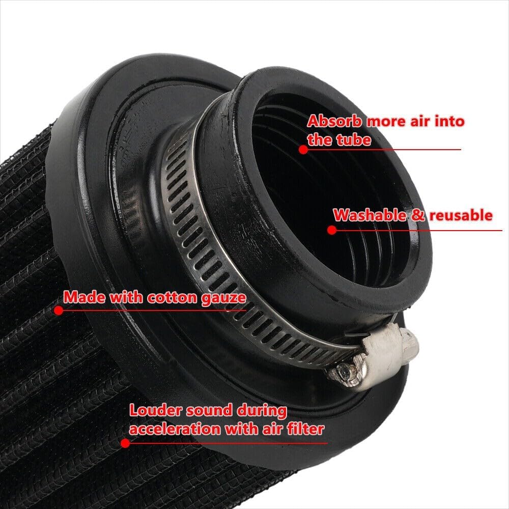 ya 13 9.15 baidi Black 35mm Car Air Filter Universal Cold Air Intake Filter High Flow Breather
