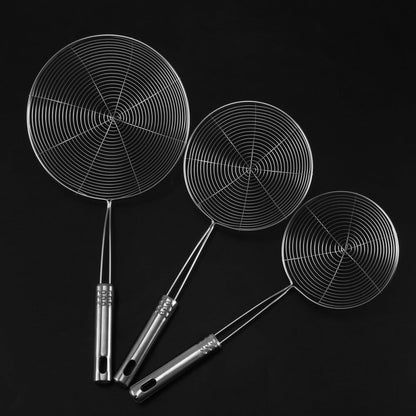 ya 14 9.20 baidi Mesh Skimmer Strainers Spiral Mesh Spoon for Noodles Spaetzle Pasta Chips-1
