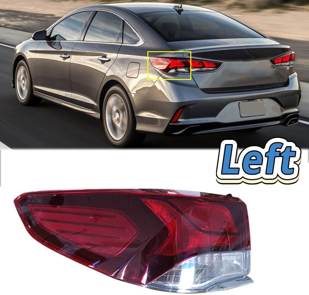 ya 4 8.14 Left Outer Brake Stop Tail Light with Bulb for Hyundai Sonata 2018 2019