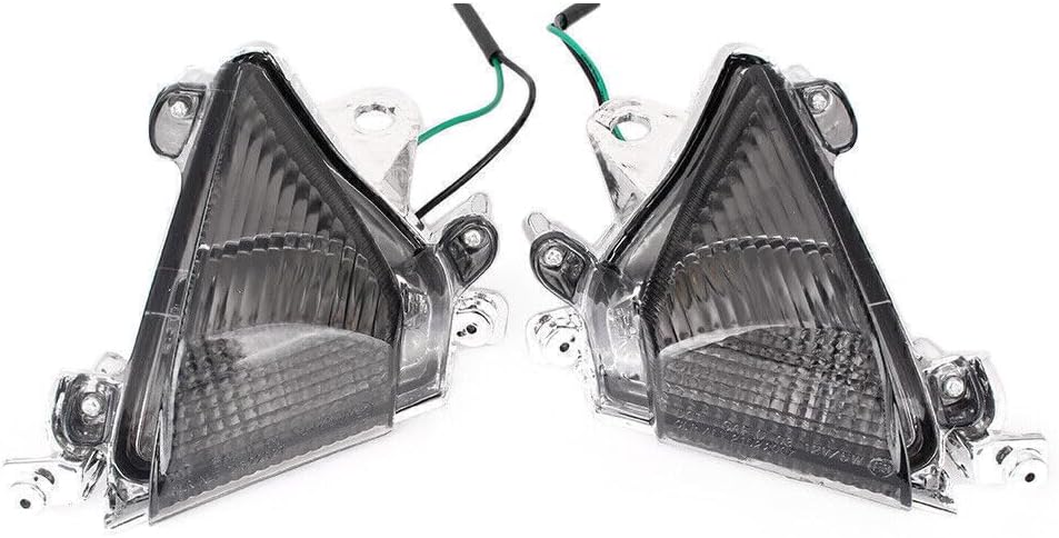 ya 4 8.8.2 Smoke Front Turn Signal Light Lens Cover Fit for Kawasaki ZX-10R 2004 2005