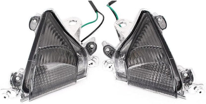 ya 4 8.8.2 Smoke Front Turn Signal Light Lens Cover Fit for Kawasaki ZX-10R 2004 2005