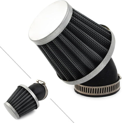 ya 10 9.16 zhengce 45mm Bent Neck Air Filter Dirt Pit Bike ATV Quad Motorbike GY6 Moped Scoote