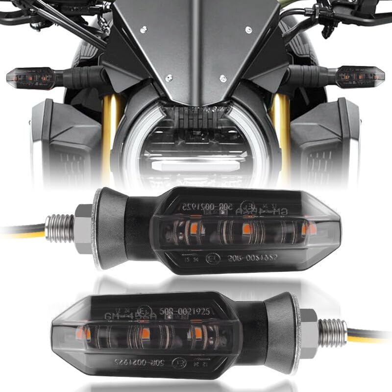 ya 7 8.24 baidi 2X 12V Smoke Amber Motorcycle LED Turn Signals Indicator Blinker Light Universal