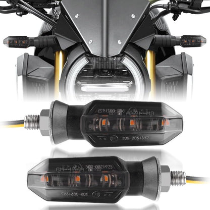 ya 7 8.24 baidi 2X 12V Smoke Amber Motorcycle LED Turn Signals Indicator Blinker Light Universal