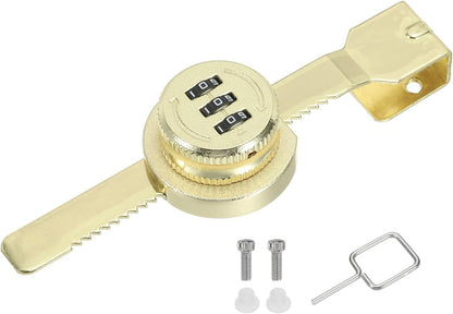 ya 26 10.21 baidi Keyless Cabinet Lock, Zinc Alloy 3 it Password Combination Lock, (Gold)-2
