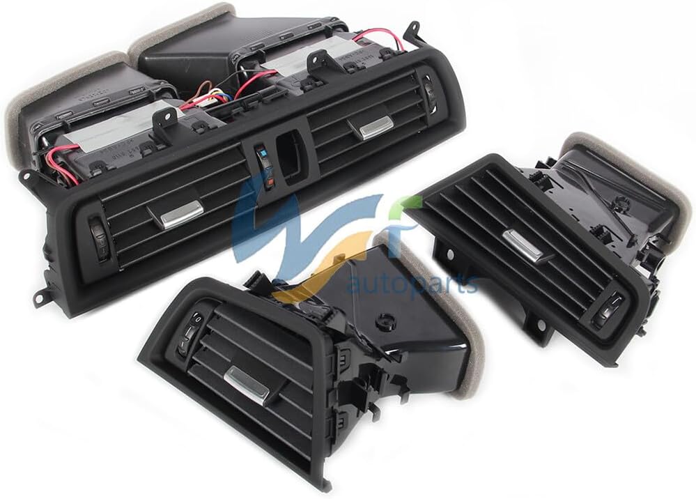 ya 10 9.16 baidi 3 Pack Front Console Grill Dashboard AC Vents Fits for BMW 5 Series