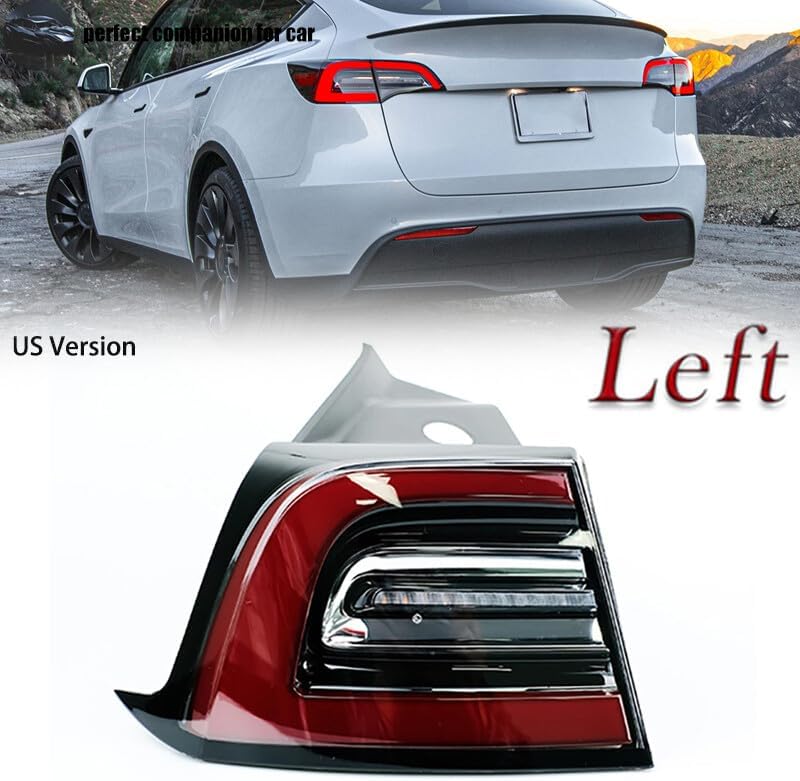 ya 4 8.24 baidi Left Outer LED Tail Light Rear Brake Stop Light for Tesla Model 3 2017-2021