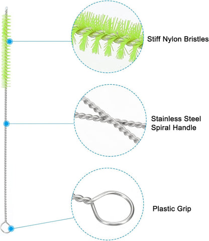 ya 26 10.21 baidi 5Pcs 8 x5/16 Drinking Straw Cleaning Brush Nylon Cleaning Bottle Brush n