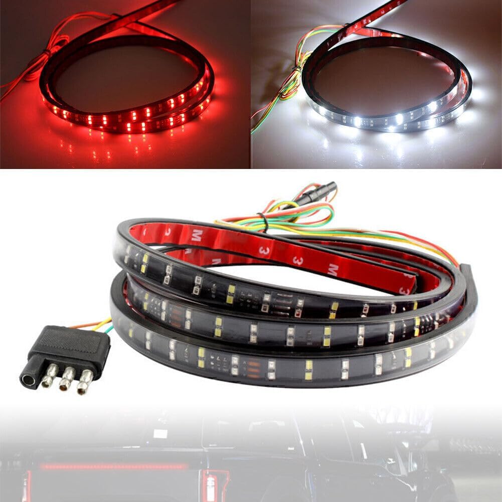 ya 2 8.15 60 inch dual row LED tea tray tailgate light strip, sequential turn signal reversal