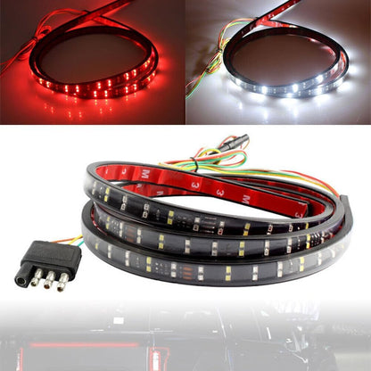 ya 2 8.15 60 inch dual row LED tea tray tailgate light strip, sequential turn signal reversal