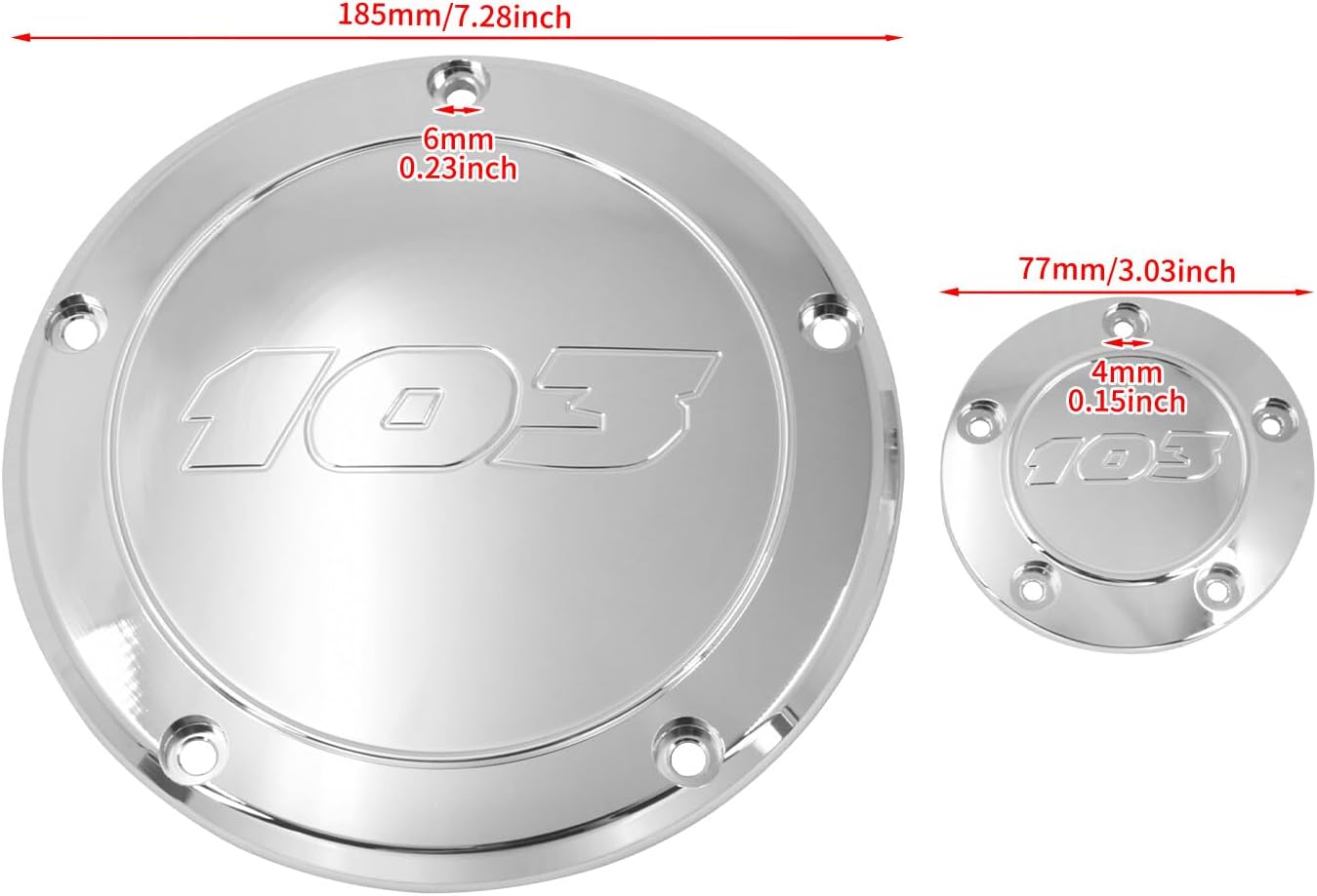 ya 4 8.14 All Chrome 103 Derby Timing Timer Cover Fit for Harley Dyna Softail FXS Touring