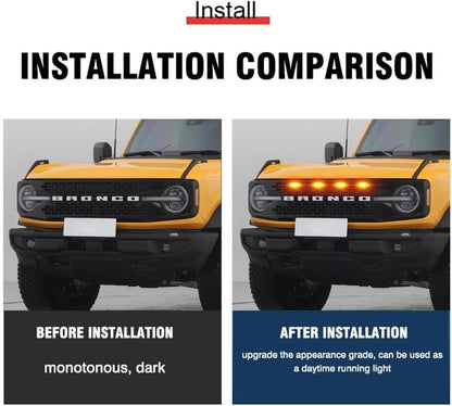 ya 4 8.10 For 21-22 for d Bronco Grille Light Off-road Daytime Running Light