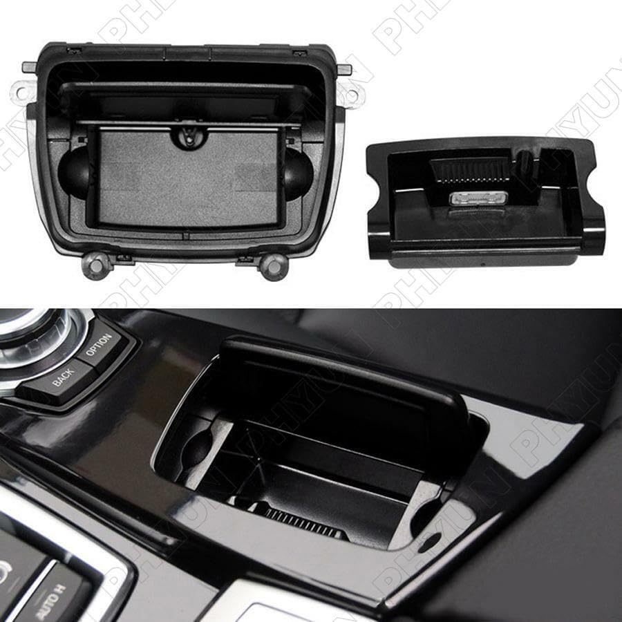 ya 5 8.10 Front center console ashtray protective cover shell+coil black ABS suitable for BMW 5 series F10 F11