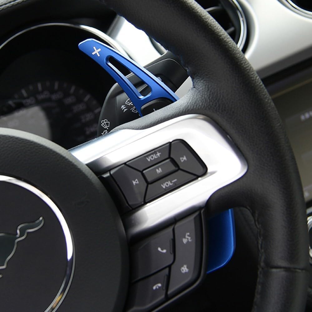 ya 5 8.24 baidi Blue Steering Wheel Shift Paddle Cover Trim for Ford for Mustang 15-23 Accessories