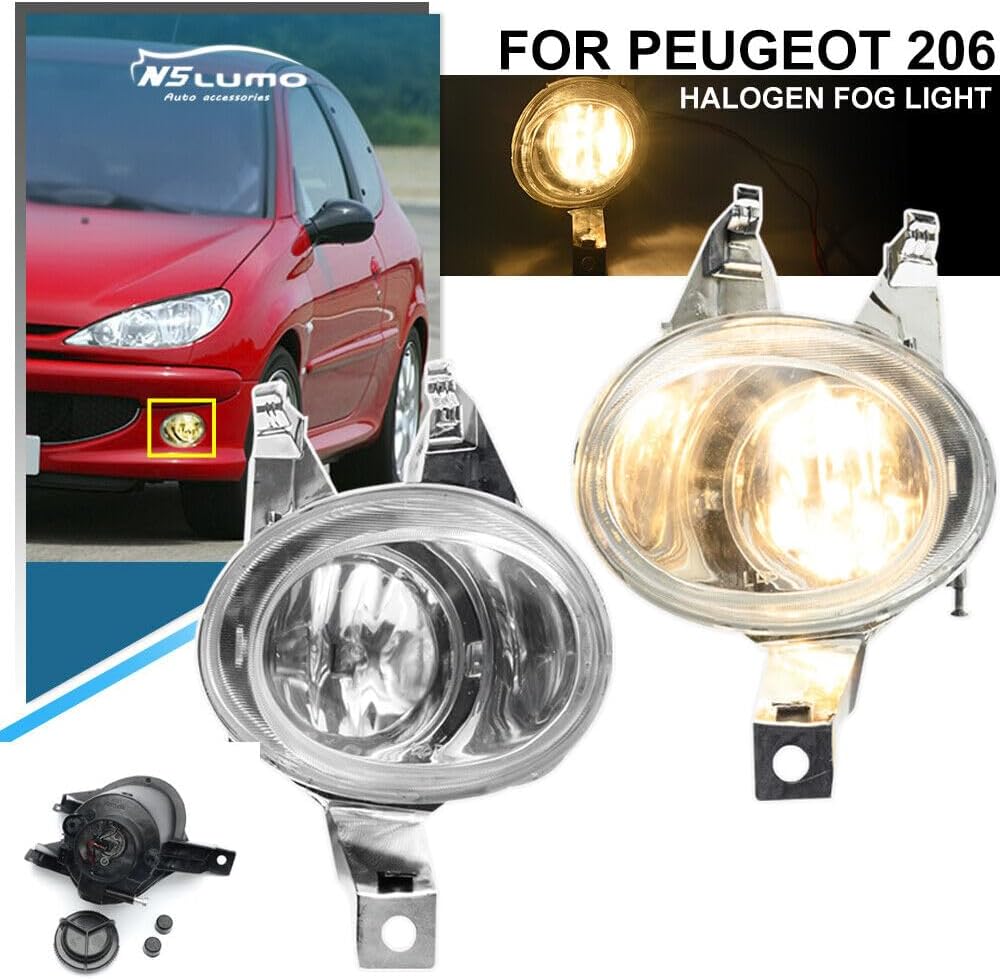 ya 4 8.10 Per for Peugeot 206 SW CC GTI Hatchback Paraurti anteriore Fendinebbia Fari alogeni