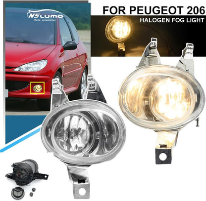 ya 4 8.10 Front bumper fog lights driving lights halogen for Peugeot 206 SW CC GTI hatchback 