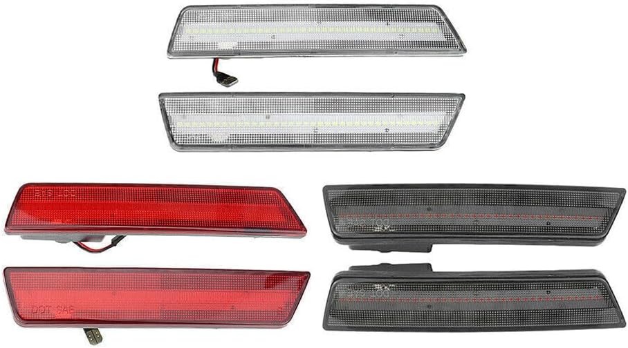 ya 4 8.8 2 LED Rear Side Marker Lights for 08-14 for Dodge Challenger/11-14 Charger 