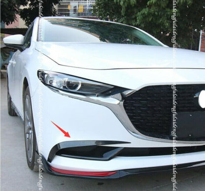 ya 6 8.24 baidi Suitable for Mazda 3 Axela 2019-2023 Carbon Fiber Front Bumper Fog lampshade Decoration