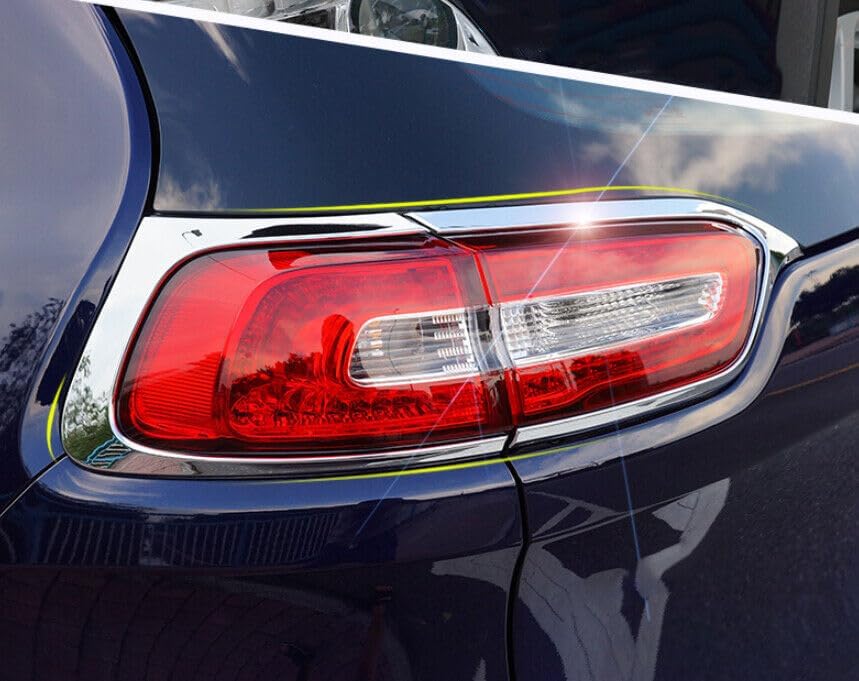 ya 14 9.20 zhengce Chrome Car Rear Tail Light Cover Trim Molding fit for Jeep Cherokee 2014-20-1