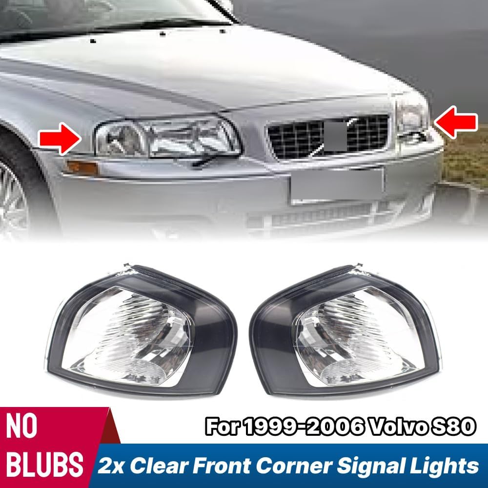 ya 13 9.15 baidi For for Volvo S80 1999-2006 Front Bumper Corner Light Turn Signal Light Lamp NO Bulb