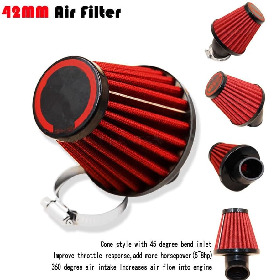 ya 5 8.10 Universal 42mm Air Filter Pod for 150cc-250cc Motorcycle Scooter ATV Dirt Bike