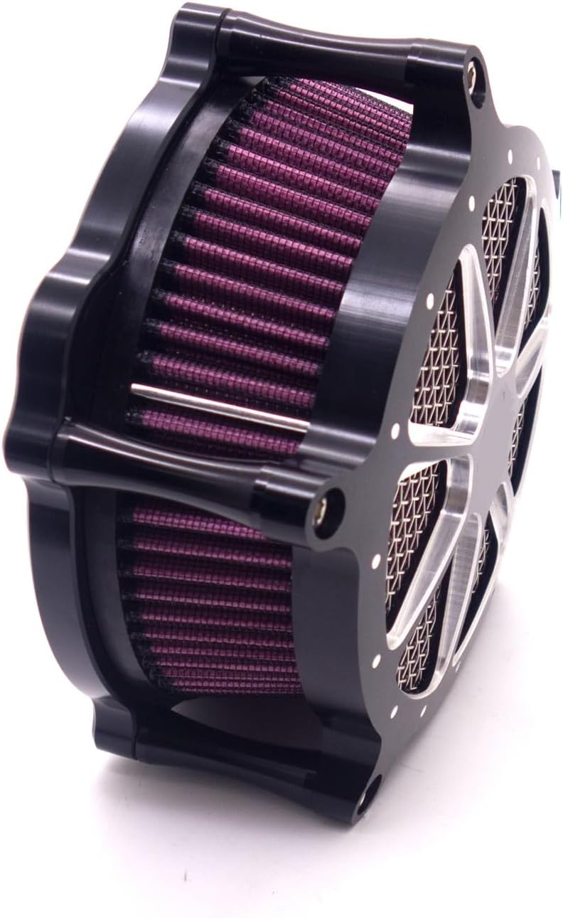 ya 5 8.10 Black CNC Air Cleaner Intake Filter System for Harley Softail Touring 2014-2015